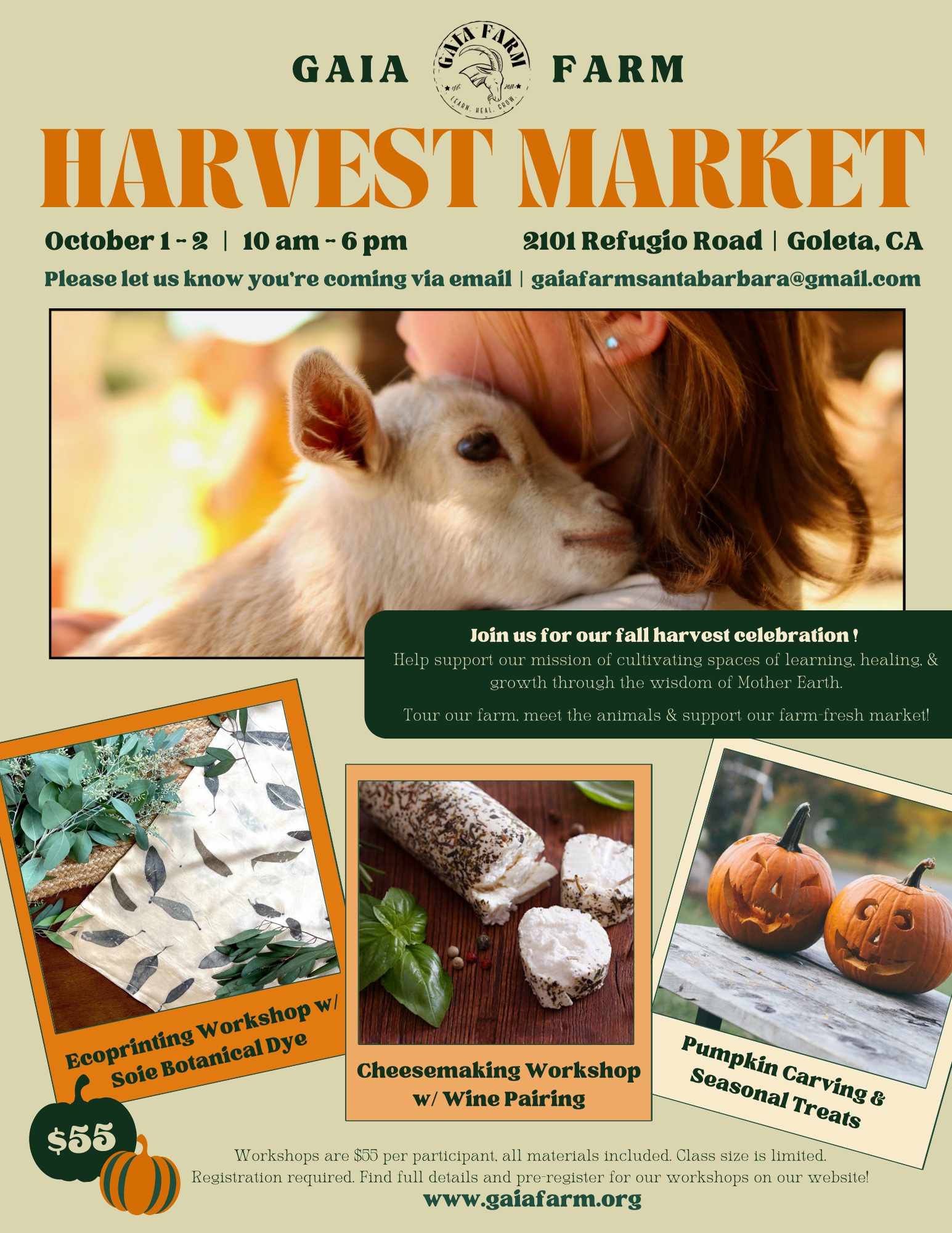 Fall Harvest Market,&nbsp;10/1-10/2